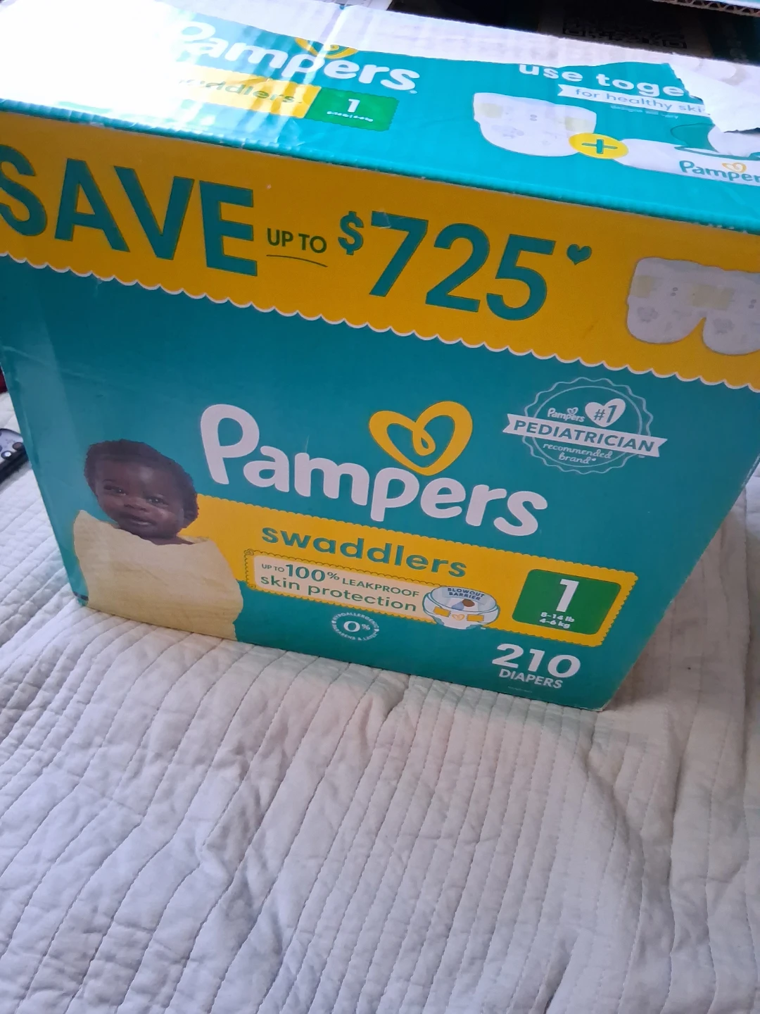 Pampers Swaddlers Size 1 Diapers - 210 Count - photo 3