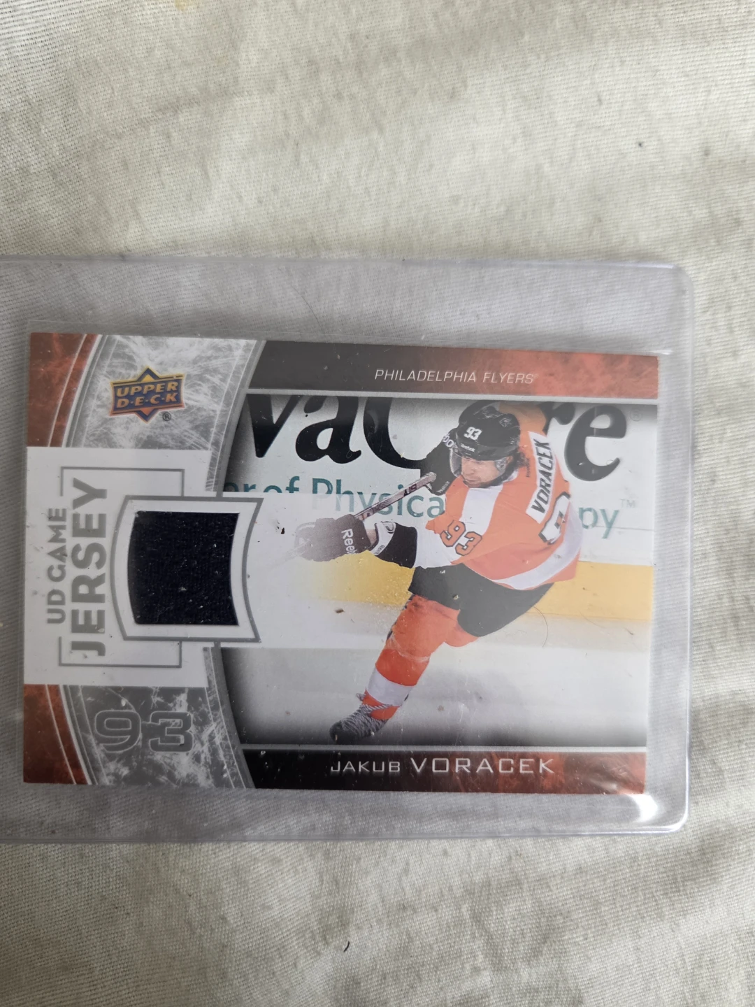 Jakub Voracek 2013-14 Upper Deck Game Used Jersey Hockey Card