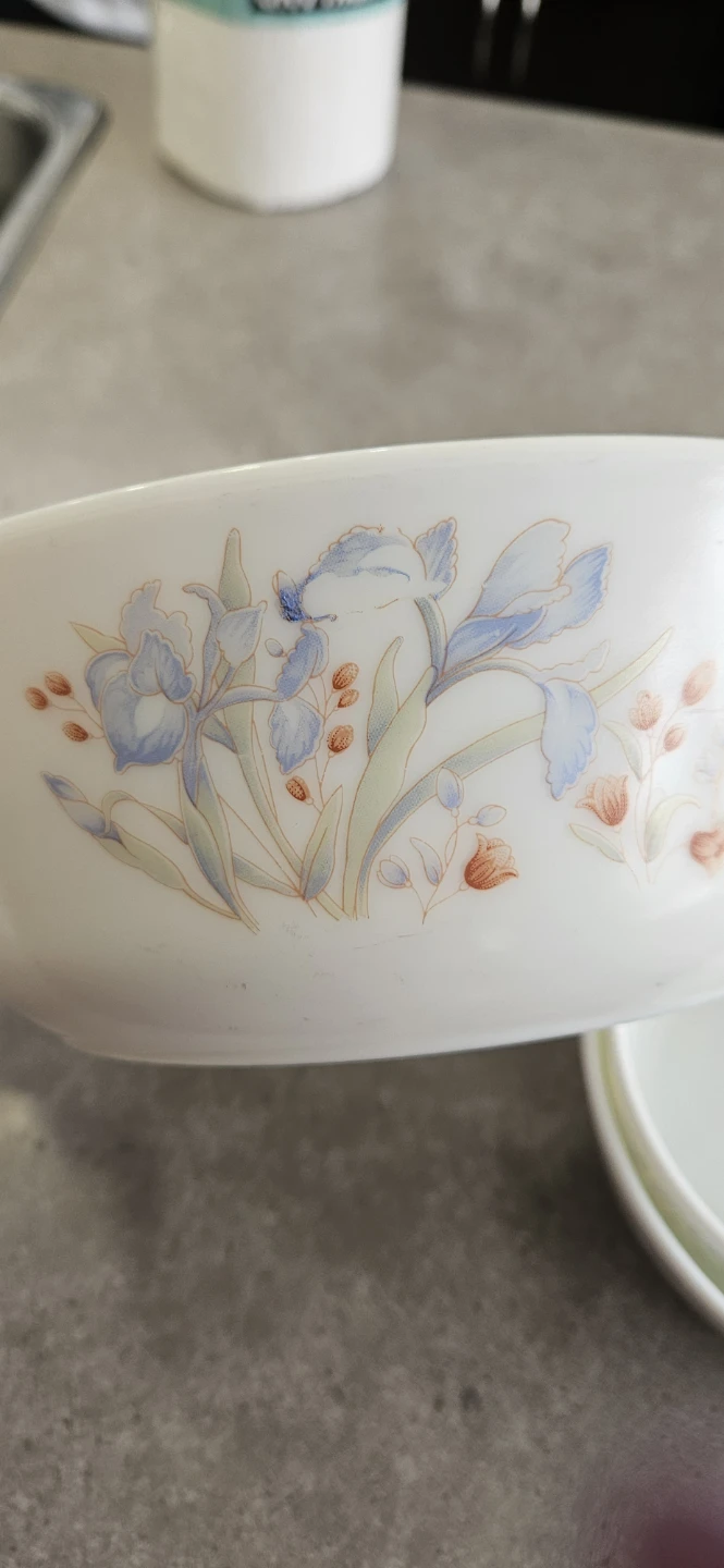 Pyrex England blue iris casserole dishes - photo 3
