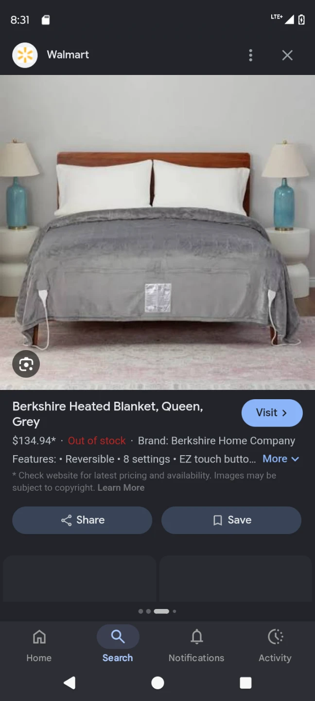 New Berkshire heated Blanket Queen Size ($130 retail)