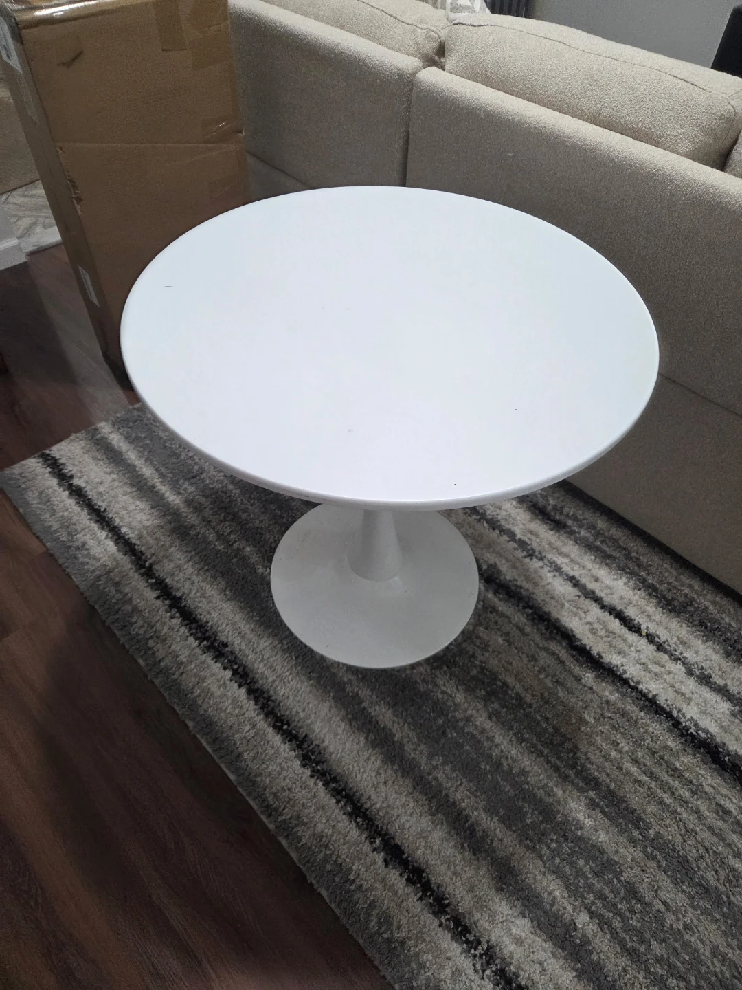 White Round Tulip Style Side Table