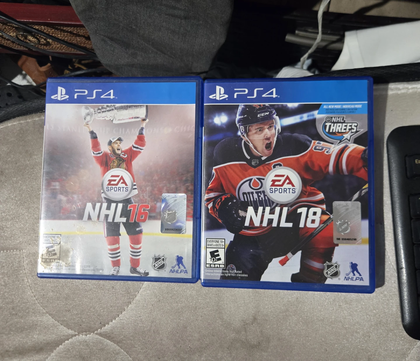 EA Sports NHL 16 and NHL 18 PS4 Games - Selling immediately!