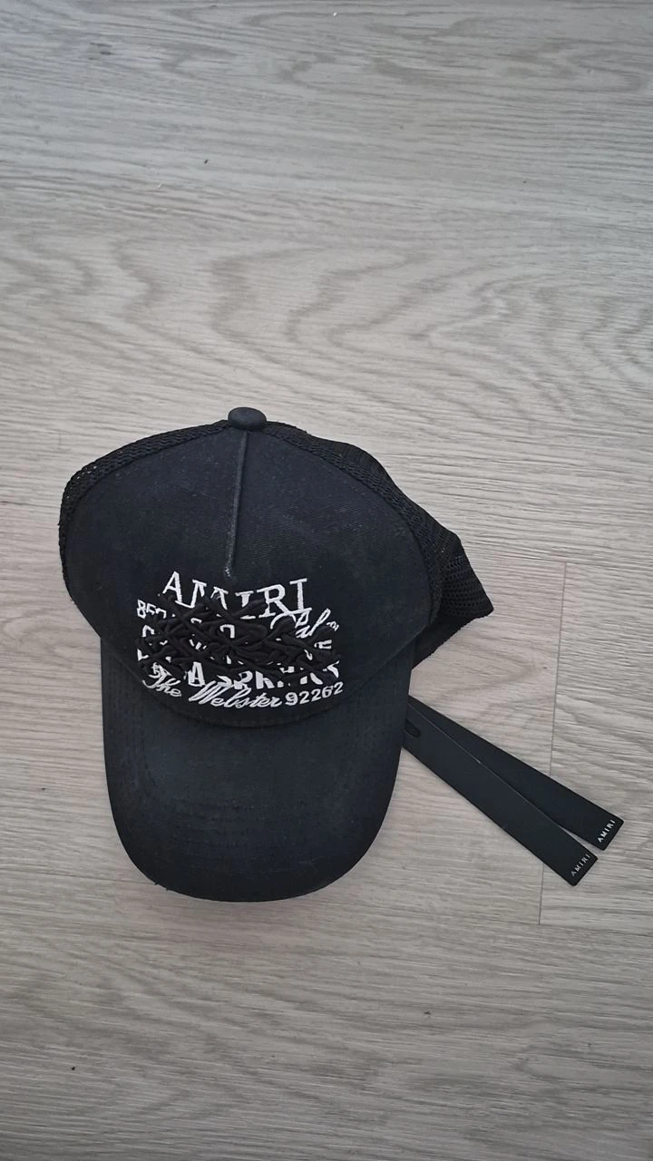AMIRI Black Trucker Hat