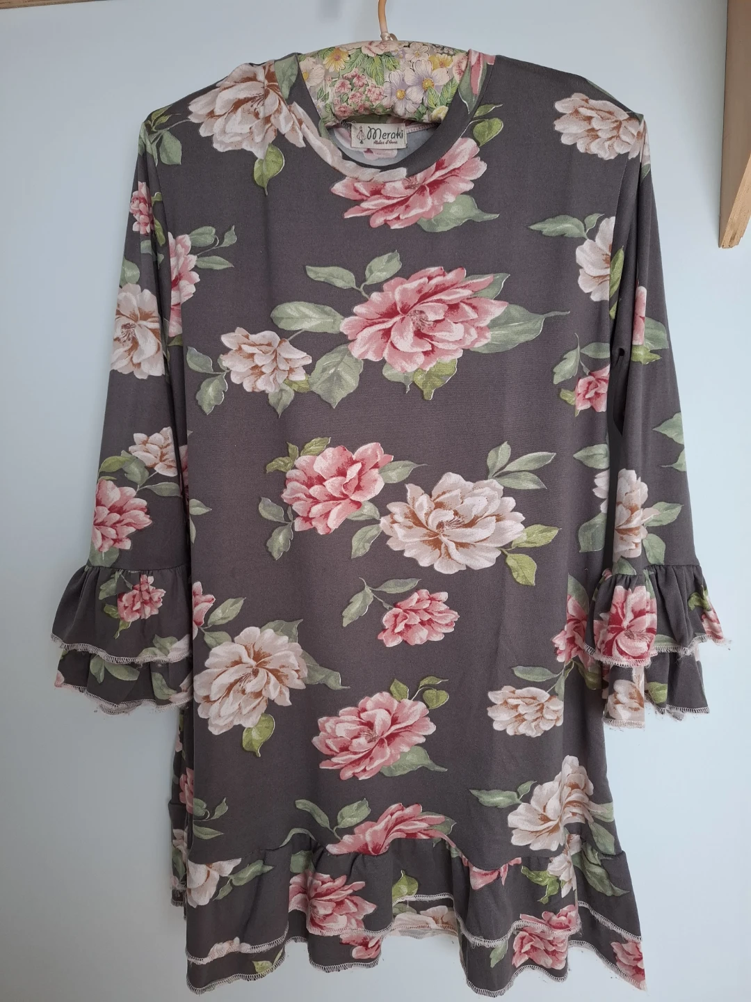 Floral Ruffle Sleeve Dress