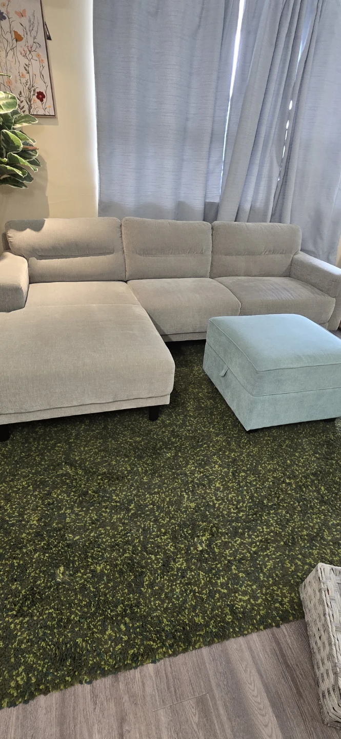 Grey Sectional Sofa with Ottoman