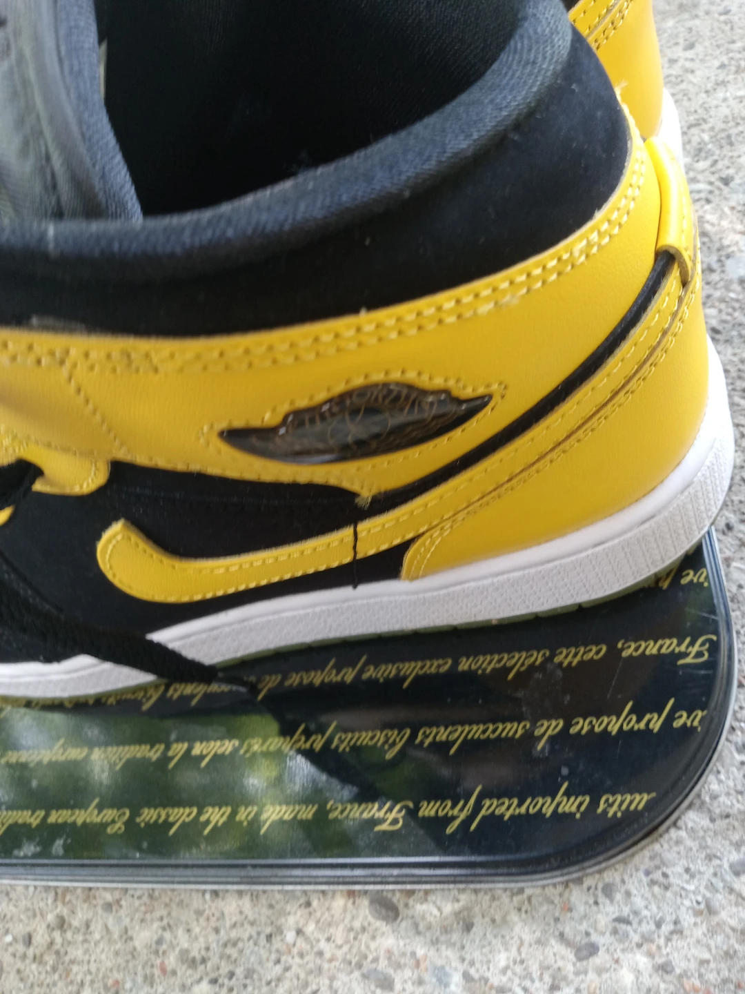 Air Jordan 1 Mid Yellow Black Sneakers - photo 3