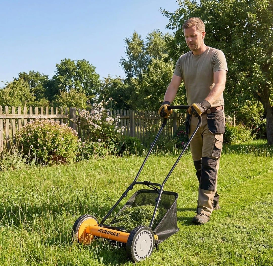 IRONMAX 16 Inch Push Reel Lawn Mower