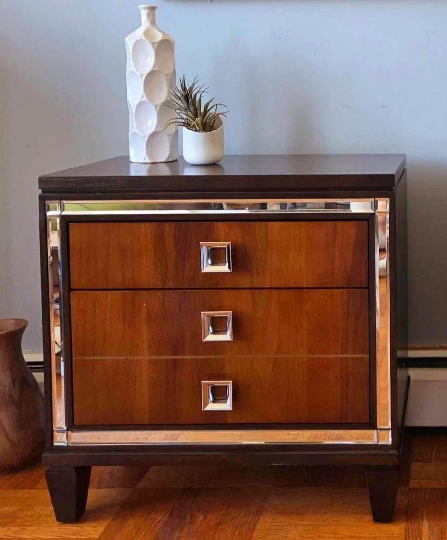 Pair Of Brand New Solid Walnut 3 Drawer Nightstands - photo 4