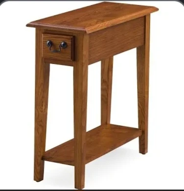 LEICK Wooden Side Table with Drawer