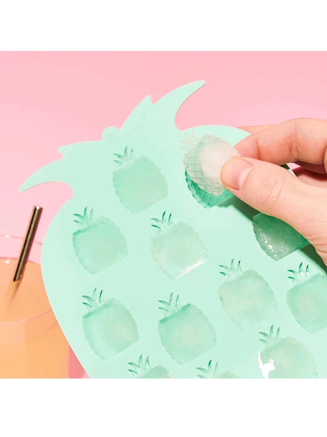 Blush Pineapple Ice Cube Tray - photo 3