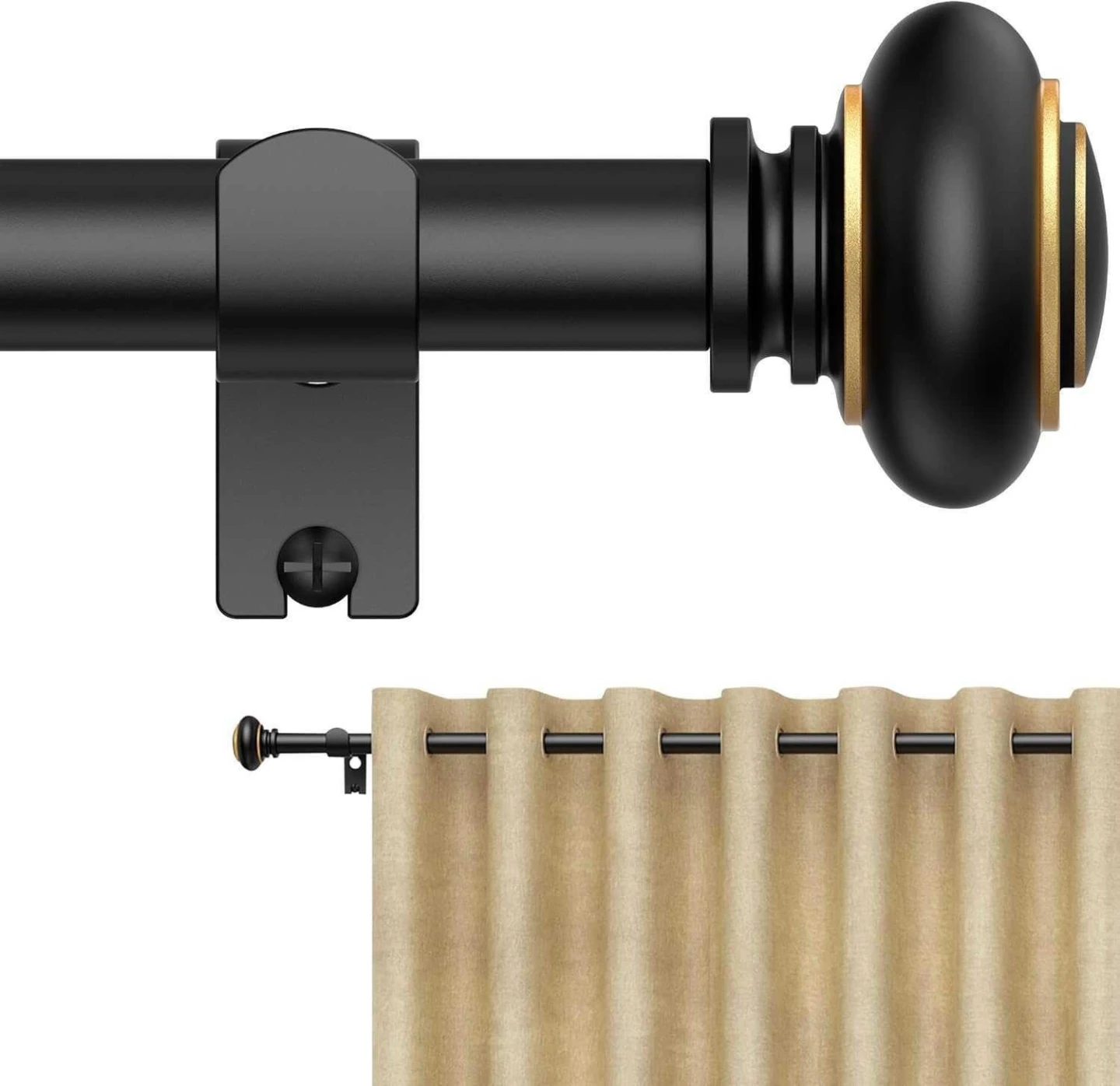 Decorative Curtain Rod with Finial - photo 2