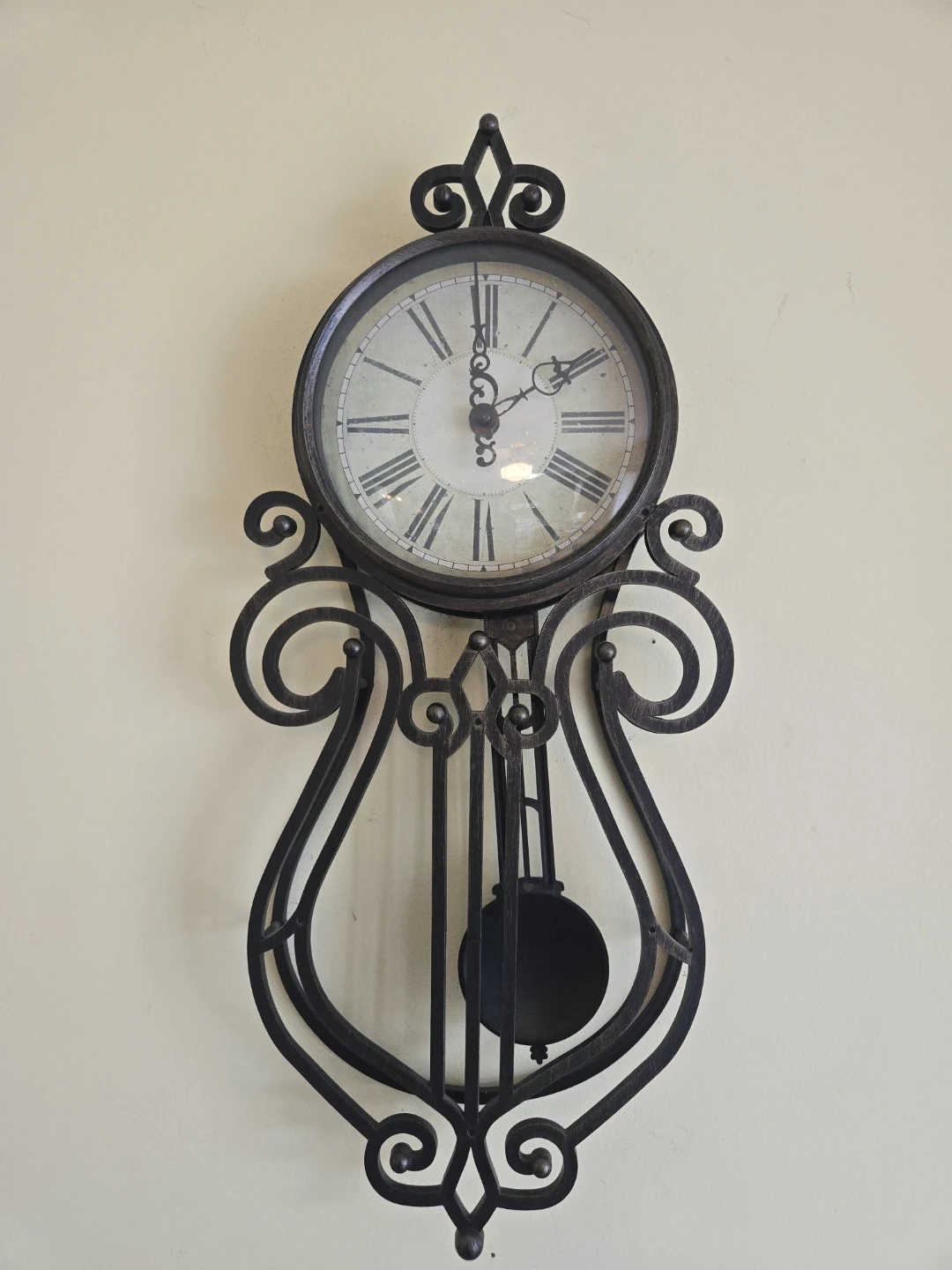 Decorative Wall Clock with Pendulum