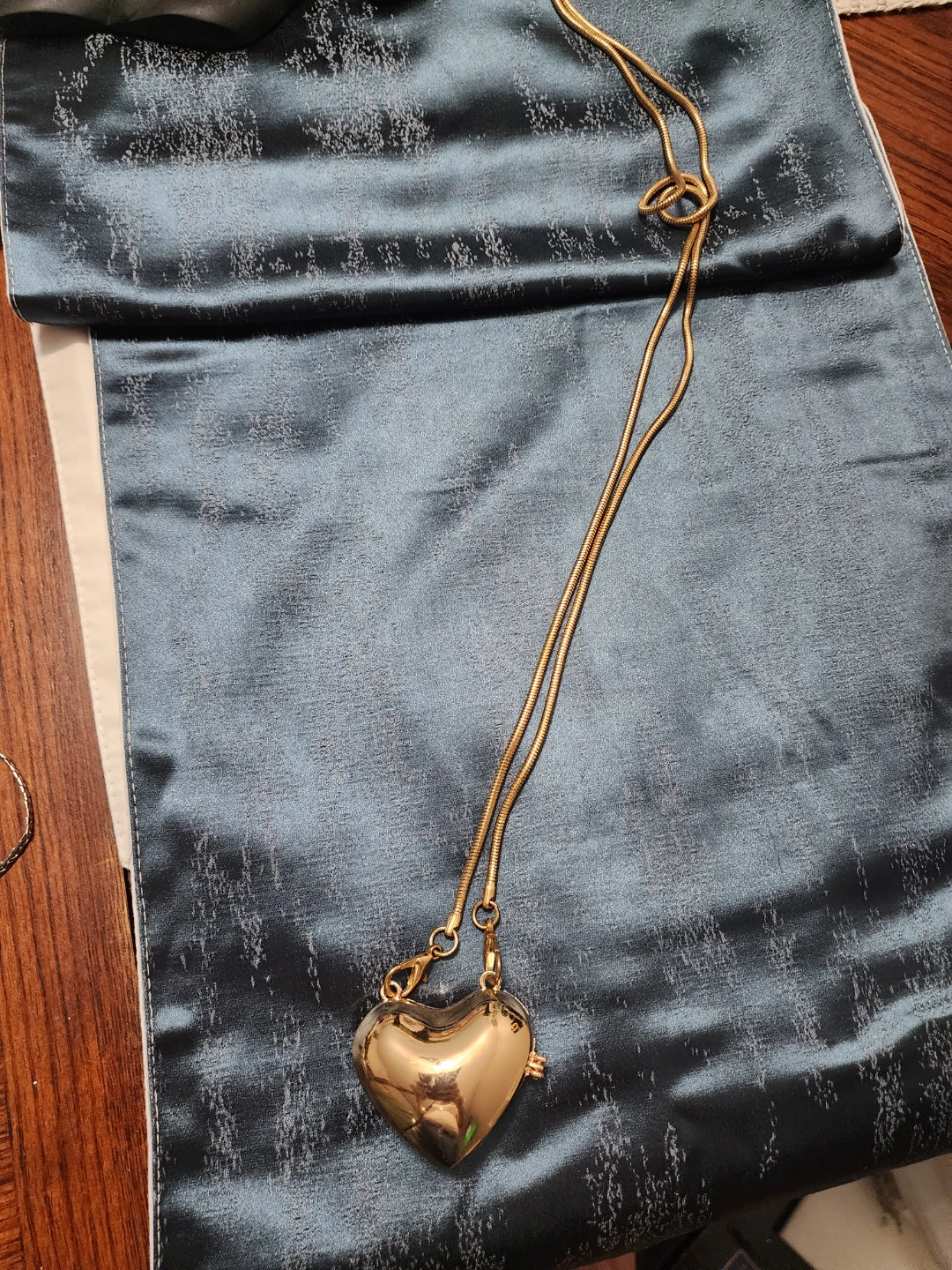 Gold Heart Locket purse decor