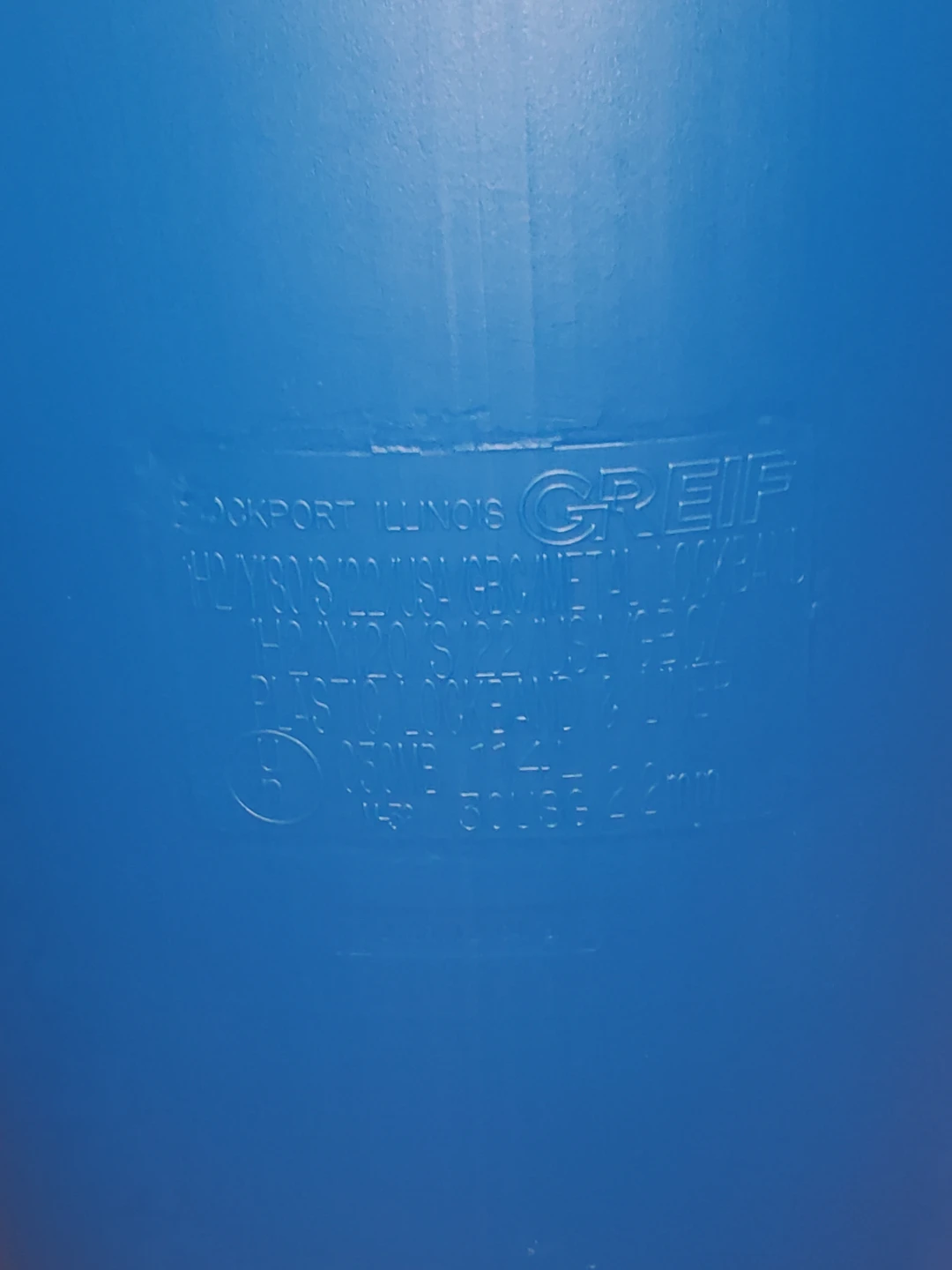 Greif 30-gallon Blue Plastic Drum - photo 4