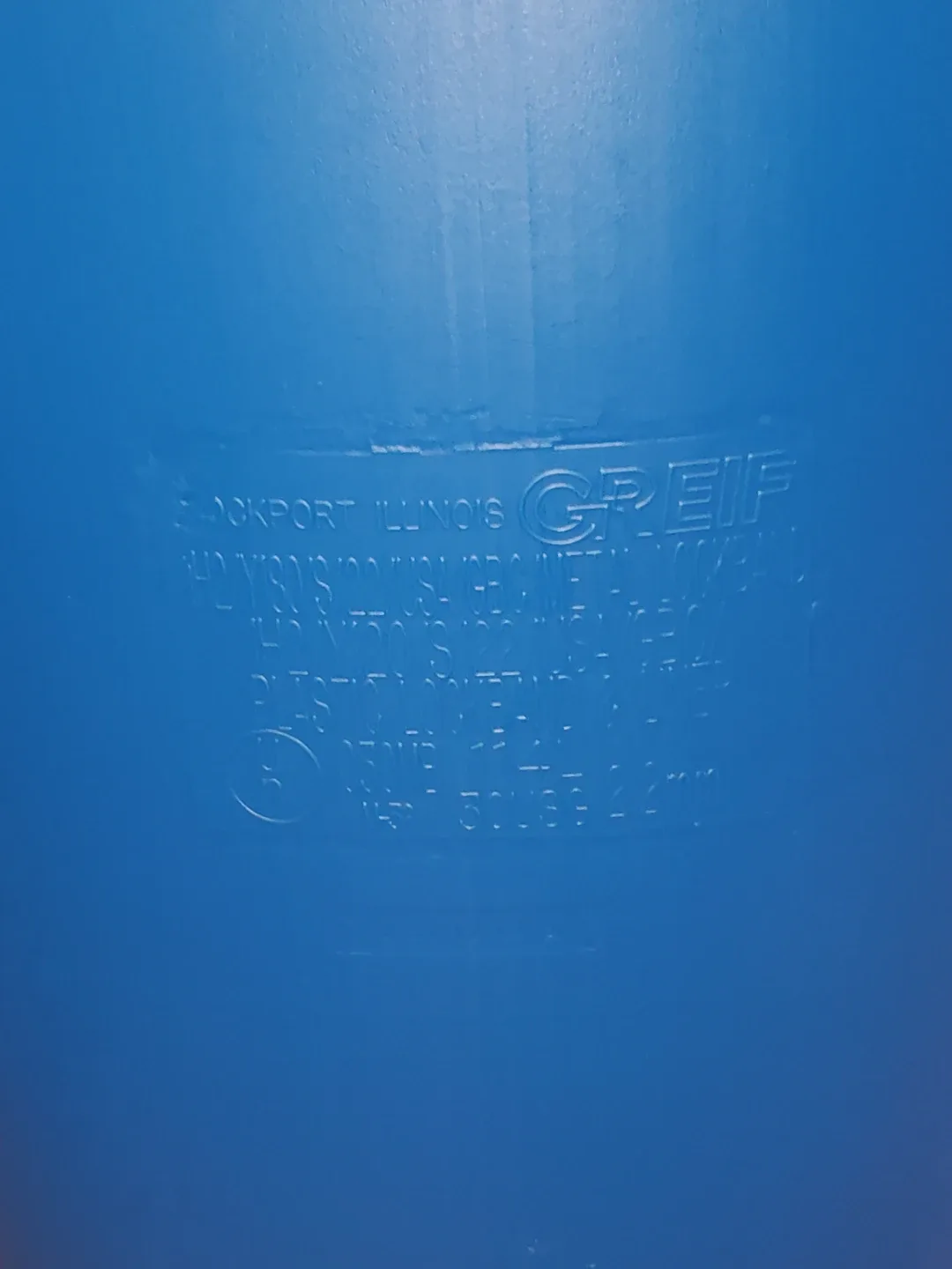 Greif 30-gallon Blue Plastic Drum - photo 4