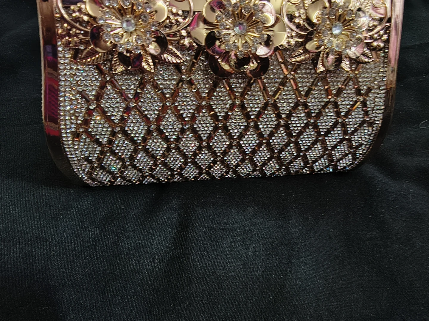 Luxury Sparkly Gold Clutch Evening Bag - photo 2