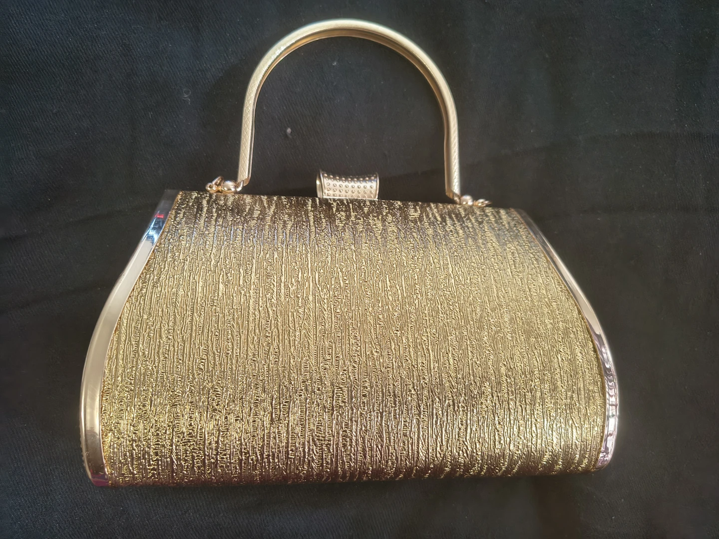 Luxury Sparkly Gold Clutch Evening Bag - photo 4