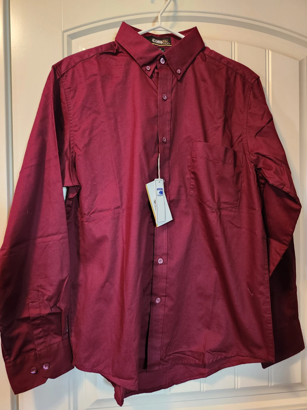 CORELEE Burgundy Long Sleeve Button-Up Shirt