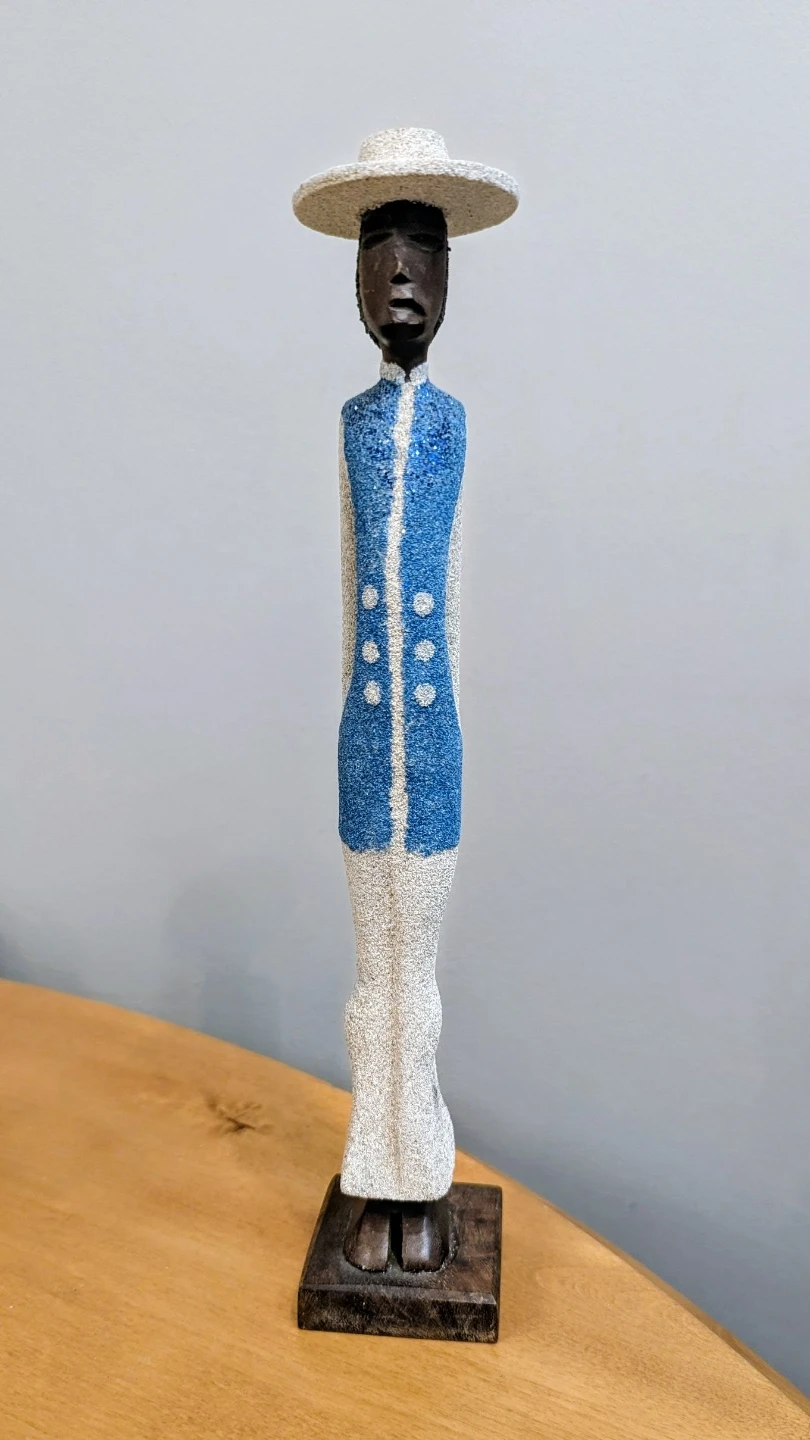 Hand-carved wooden sculpture
