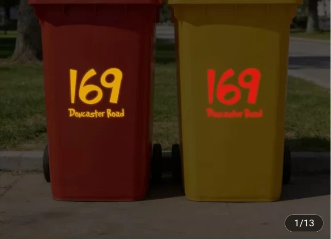 Reflective Address Stickers for Garbage Bins ⚽️ - photo 3