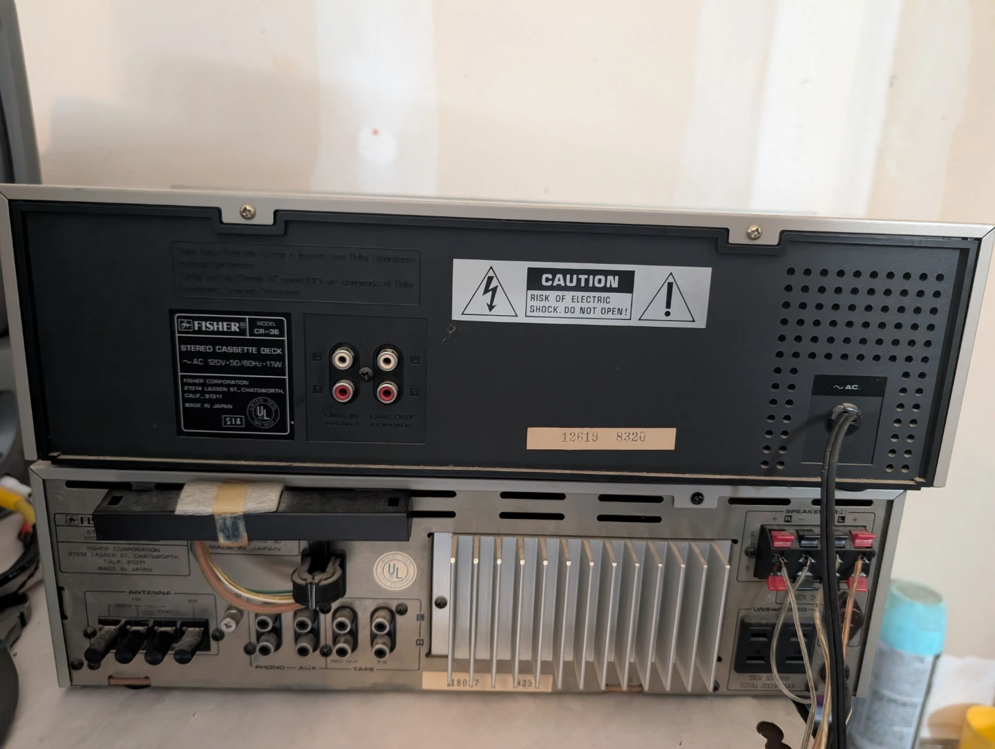 Fisher CR-36 cassette deck, RS-90 am/fm receiver AS IS - photo 5