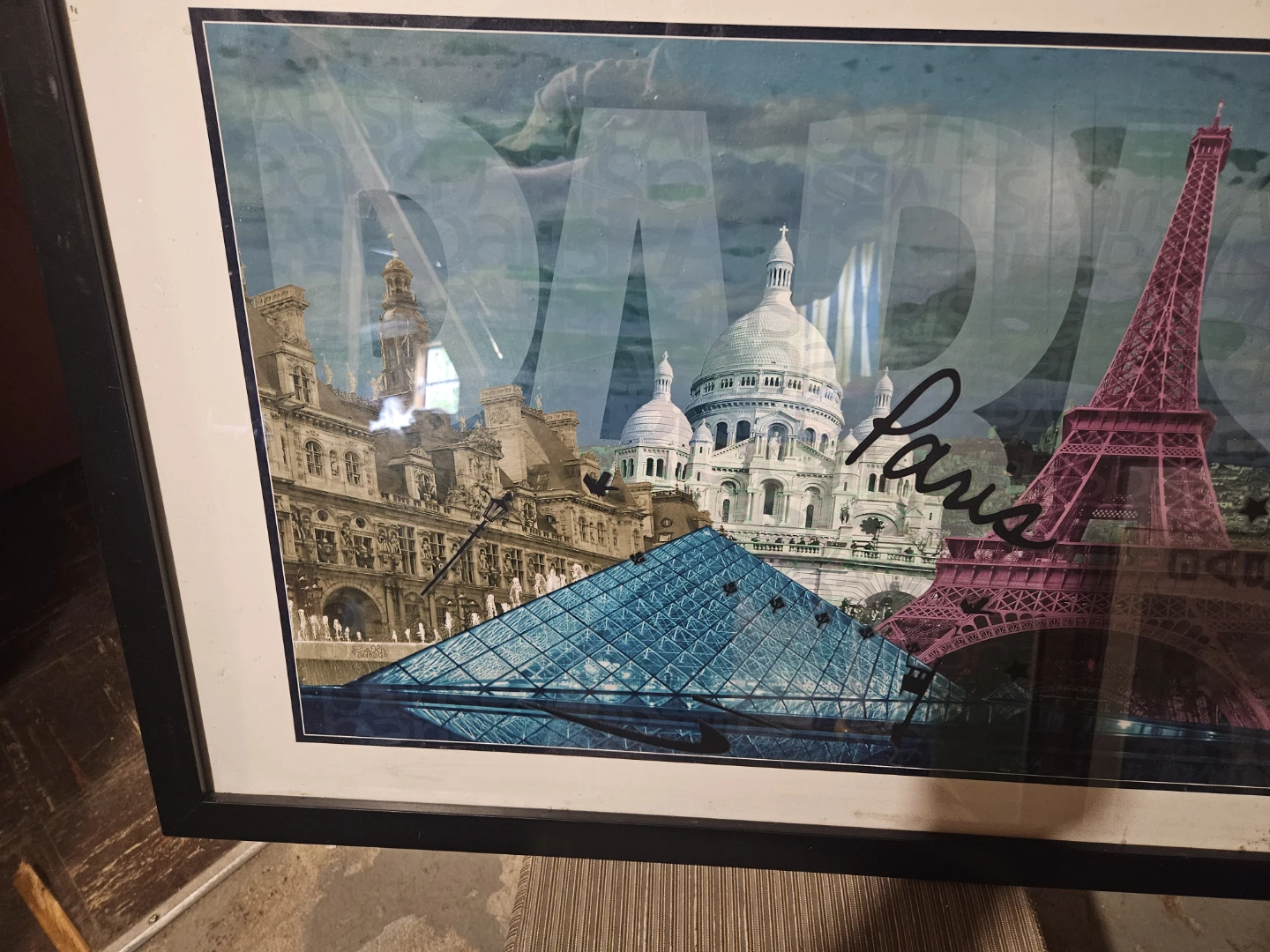 Framed Paris Collage Art - photo 4