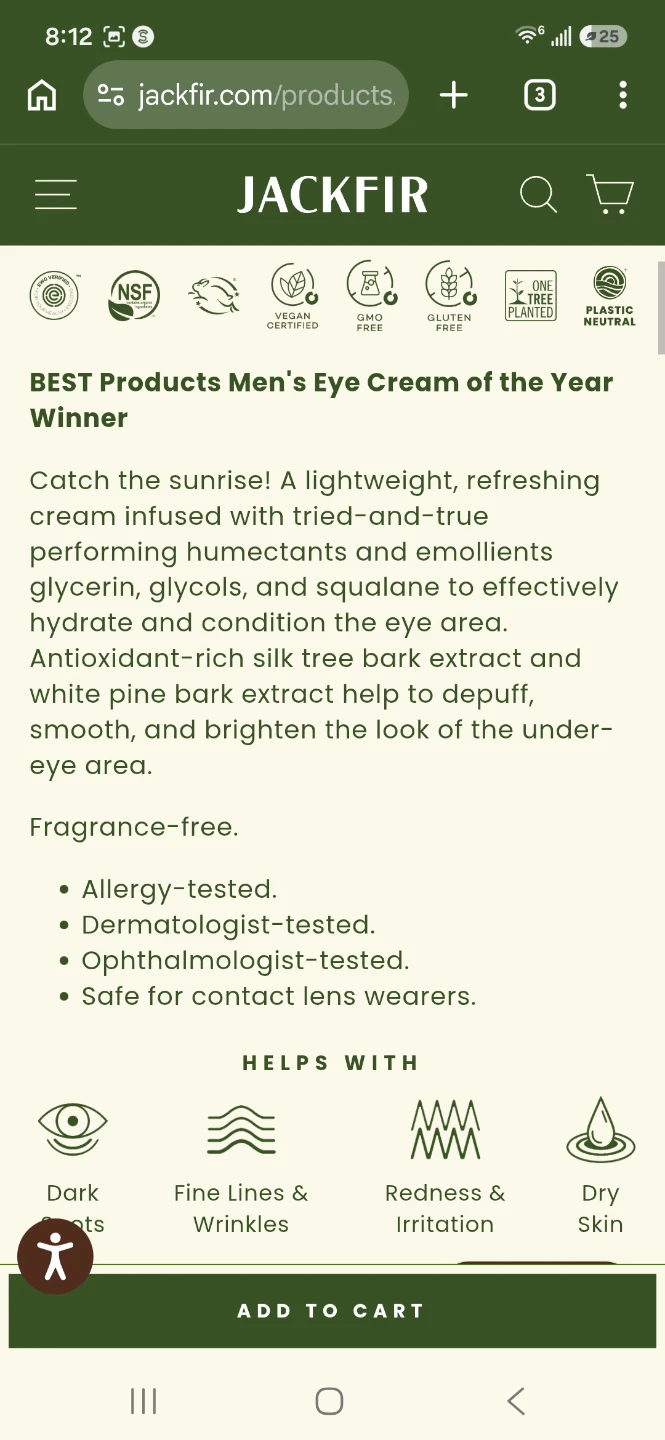 JACKFIR Evergreen Eye Cream ⚽️ - photo 4