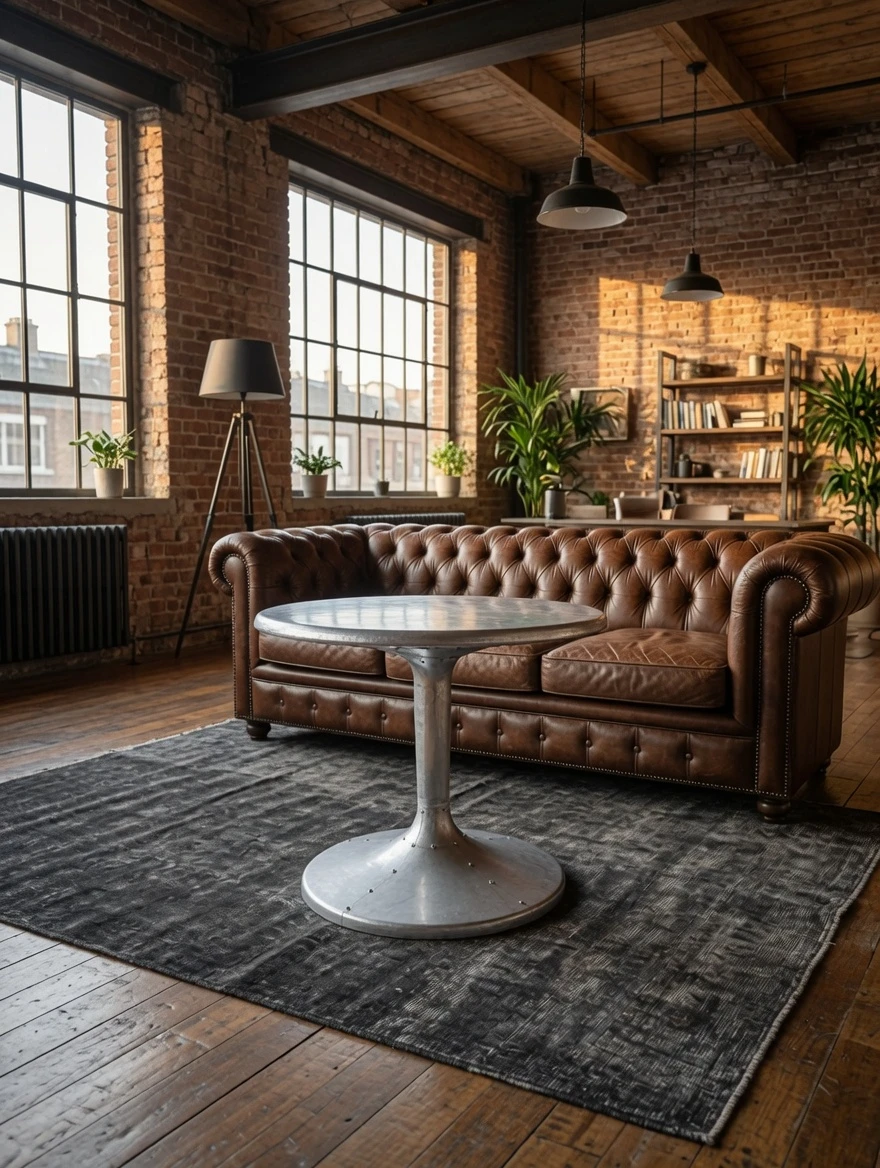 Industrial Design Aviator Sheet Metal Coffee Table