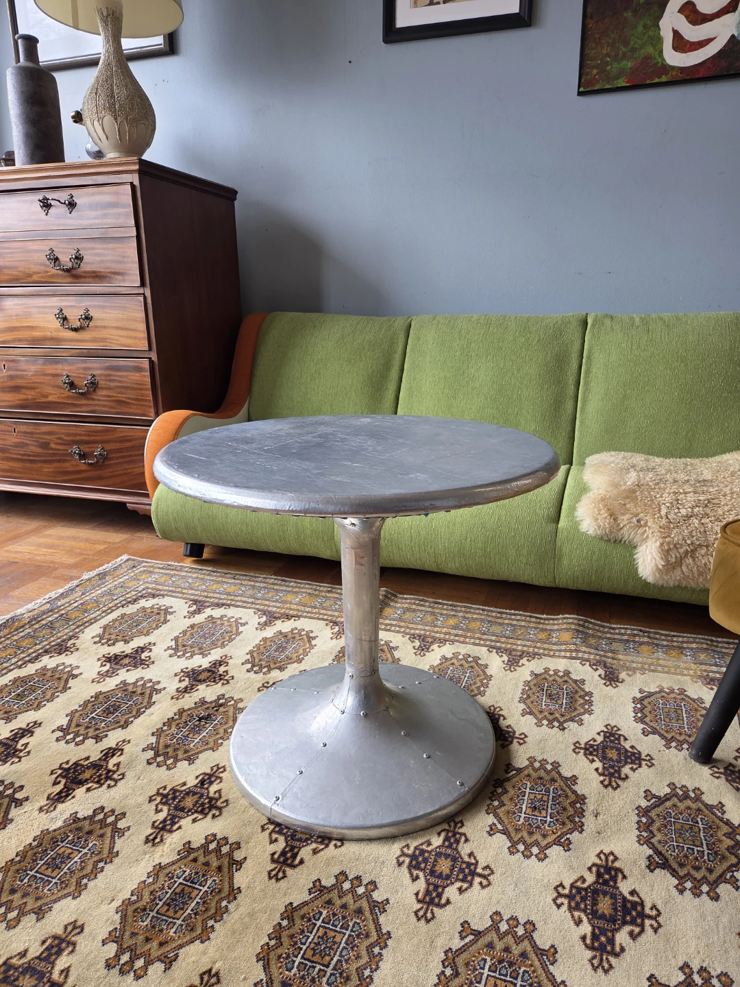 Industrial Design Aviator Sheet Metal Coffee Table - photo 5
