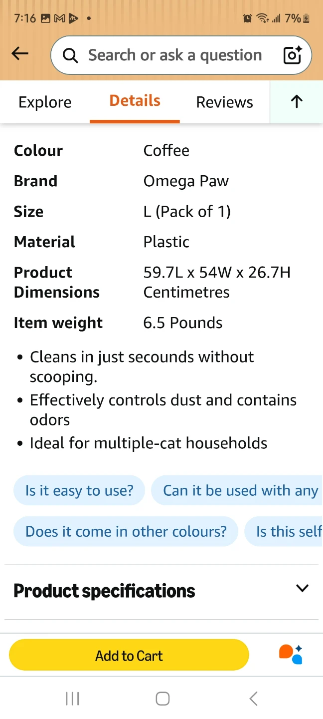 Omega Paw Self Cleaning Litter Box - photo 2