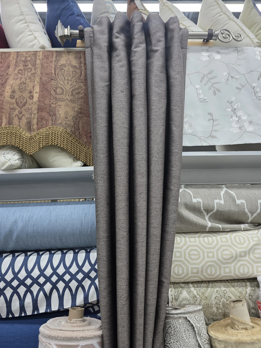 Pleated Lined textured curtain panes (set of 2)