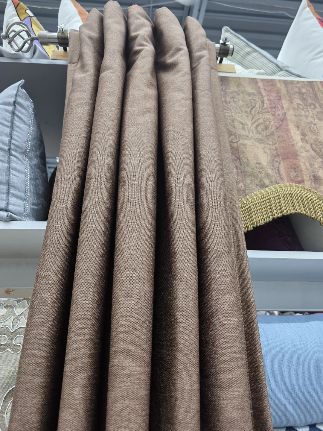 Pleated Lined textured curtain panes (set of 2) - photo 2