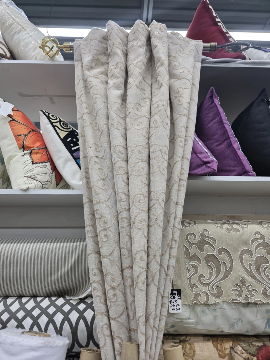 Pleated Lined textured curtain panes (set of 2) - photo 3