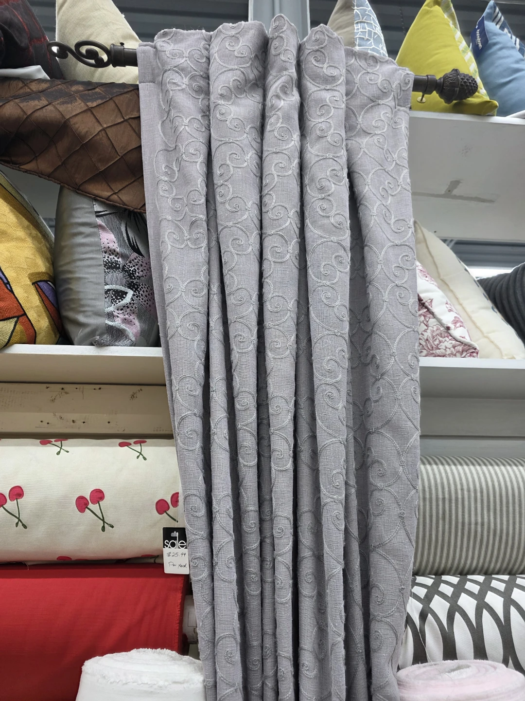 Pleated Lined textured curtain panes (set of 2) - photo 4