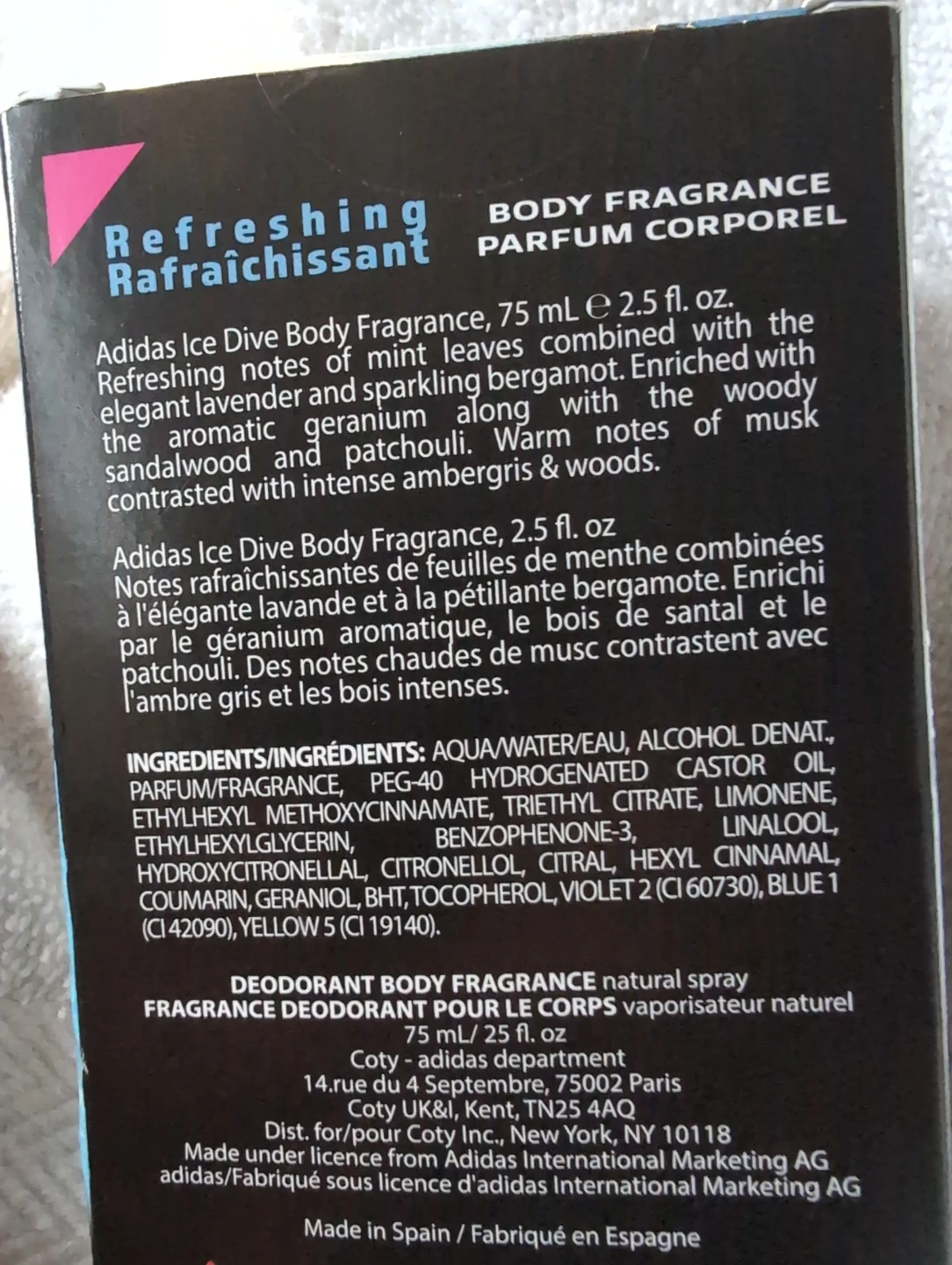 Adidas Ice Dive Body Fragrance 75mL - photo 4