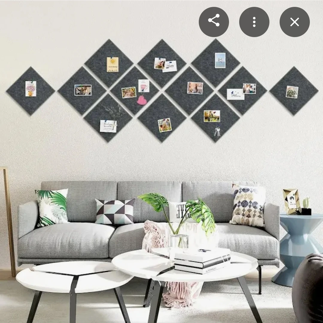 Thick Felt Cork Board Tiles Display Board 12"x12" - photo 3