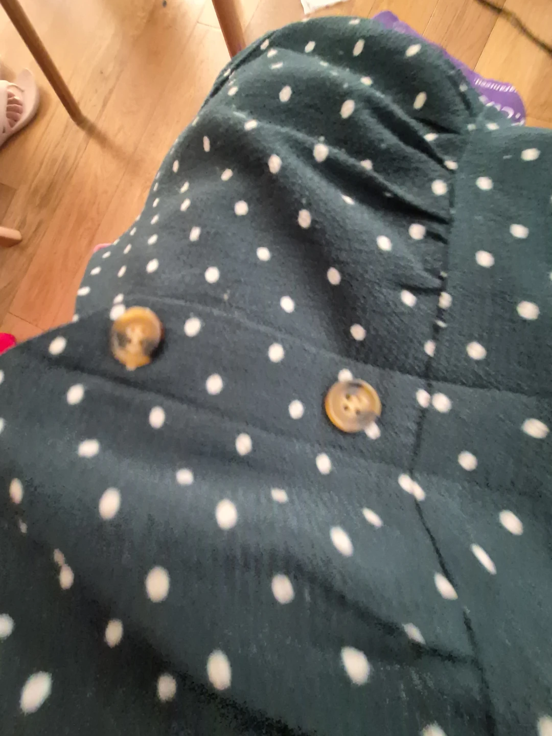 Dark Green Polka Dot Midi Dress - photo 5