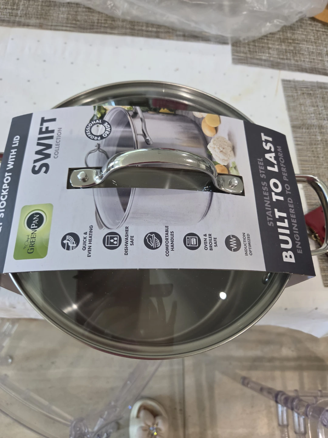 GreenPan Swift Collection 5 Qt Stockpot with Lid