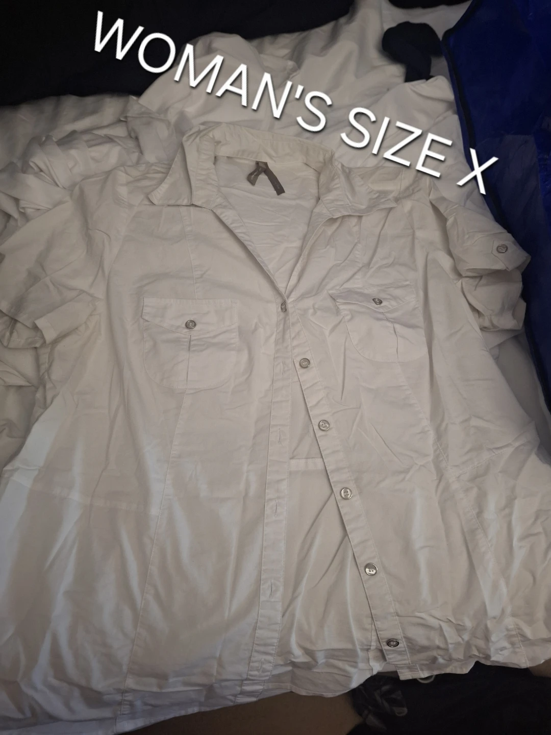 White Button-Up Shirt - Woman's Size X
