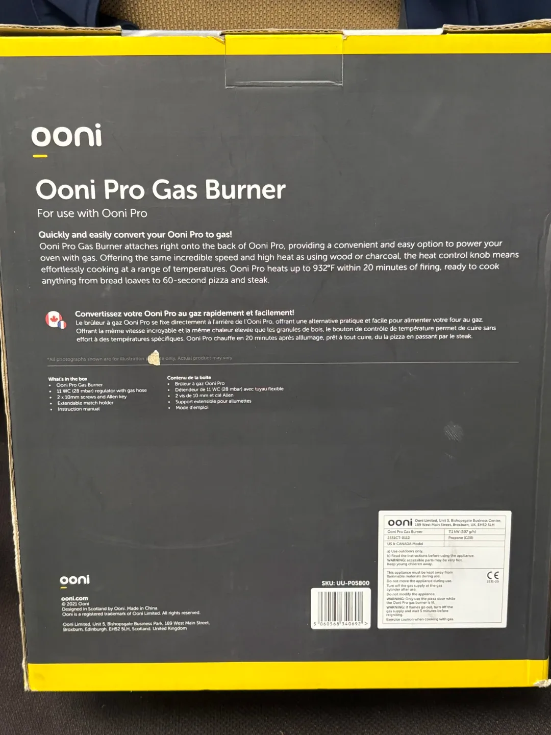 Ooni Pro Gas Burner Attachment - photo 2