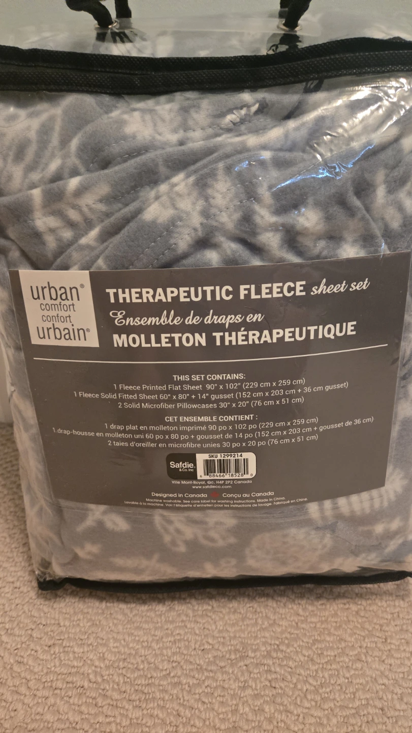Urban Comfort Therapeutic Fleece Queen Sheet Set