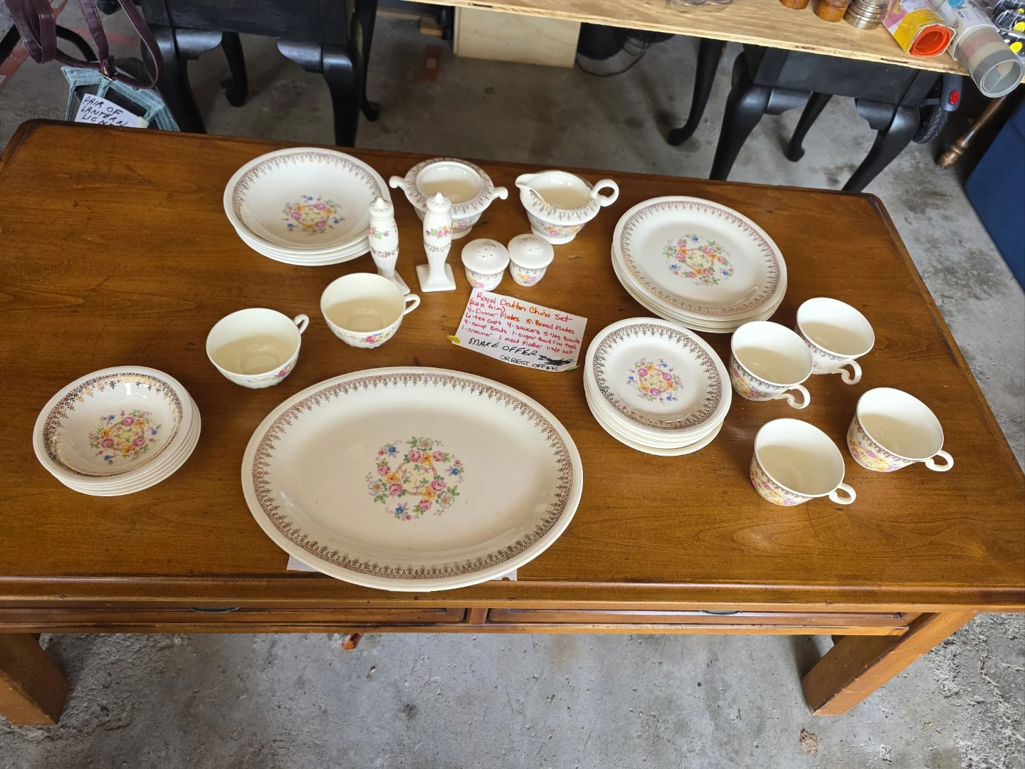 Royal Knowles China Set - 22K Gold Trim