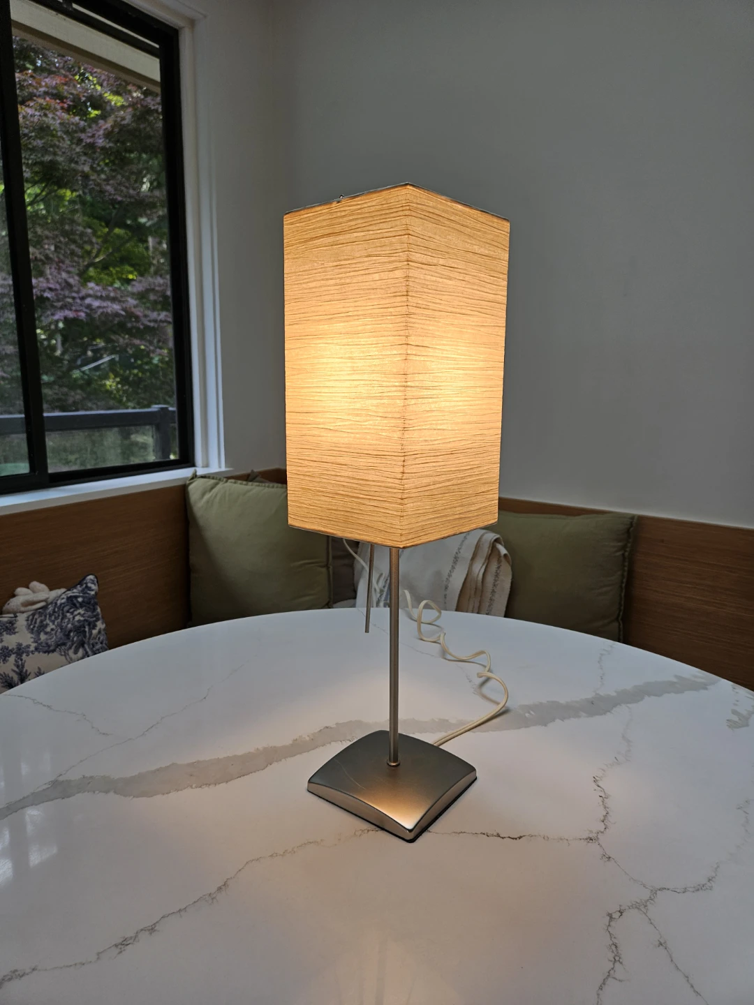 Modern Rectangular Table Lamp Rice paper soft light