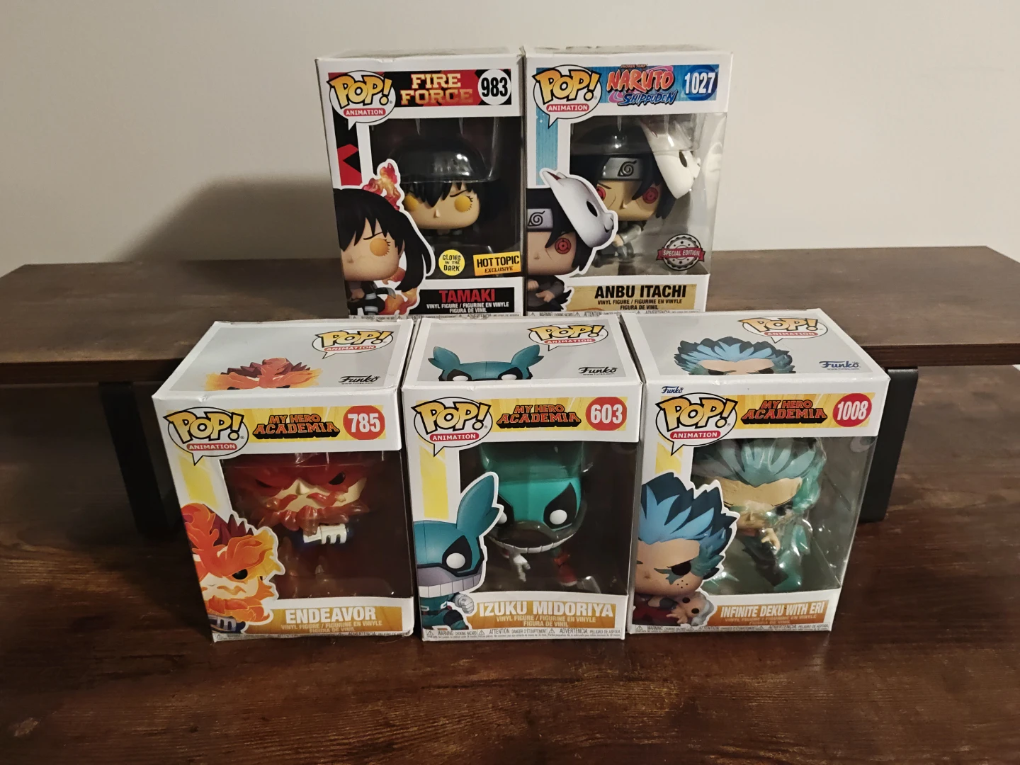 Funko Pop! My hero academia, Naruto, fire force