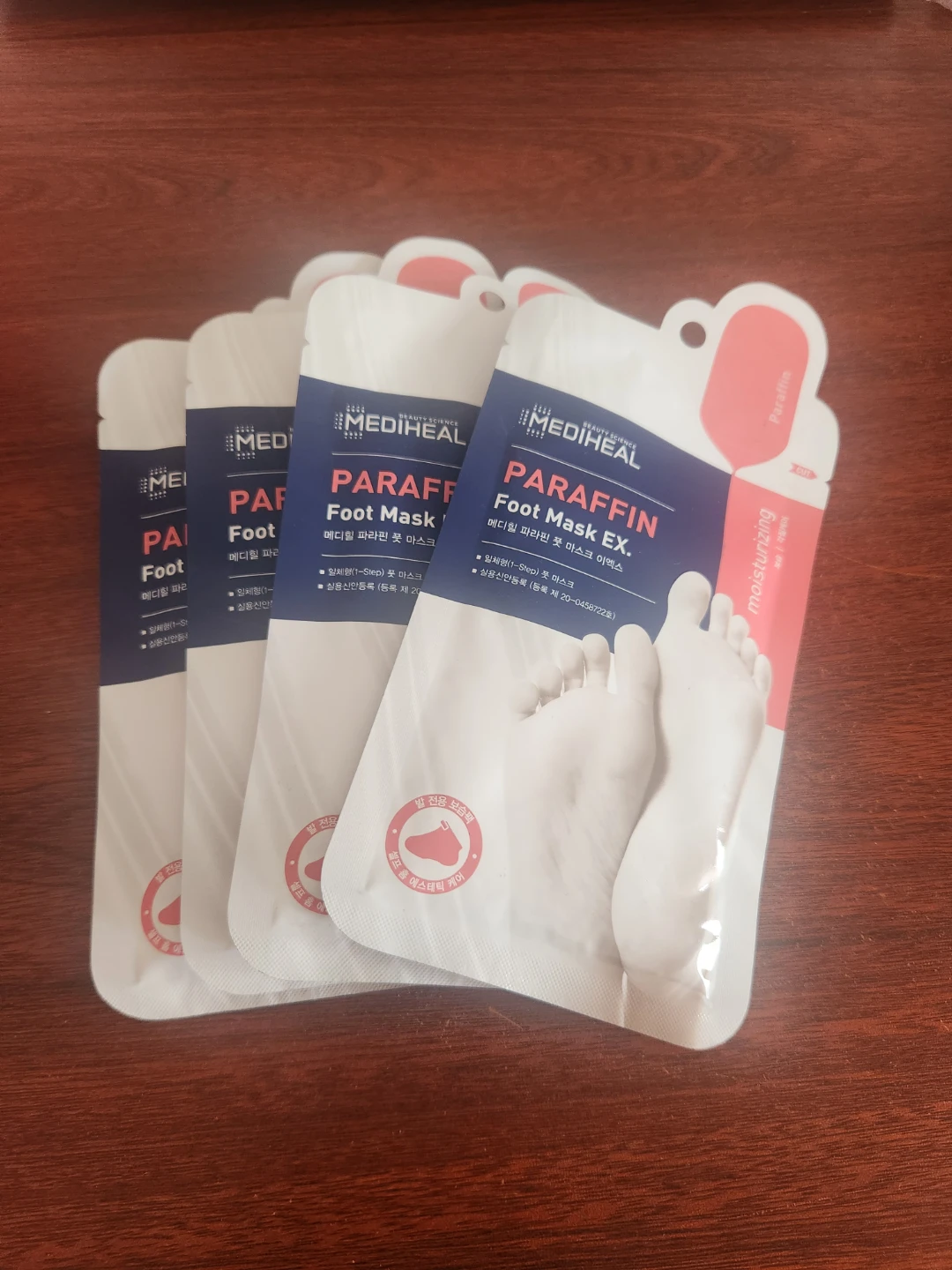 Authentic Korean made Mediheal Paraffin Foot Mask EX. (4 Pack)