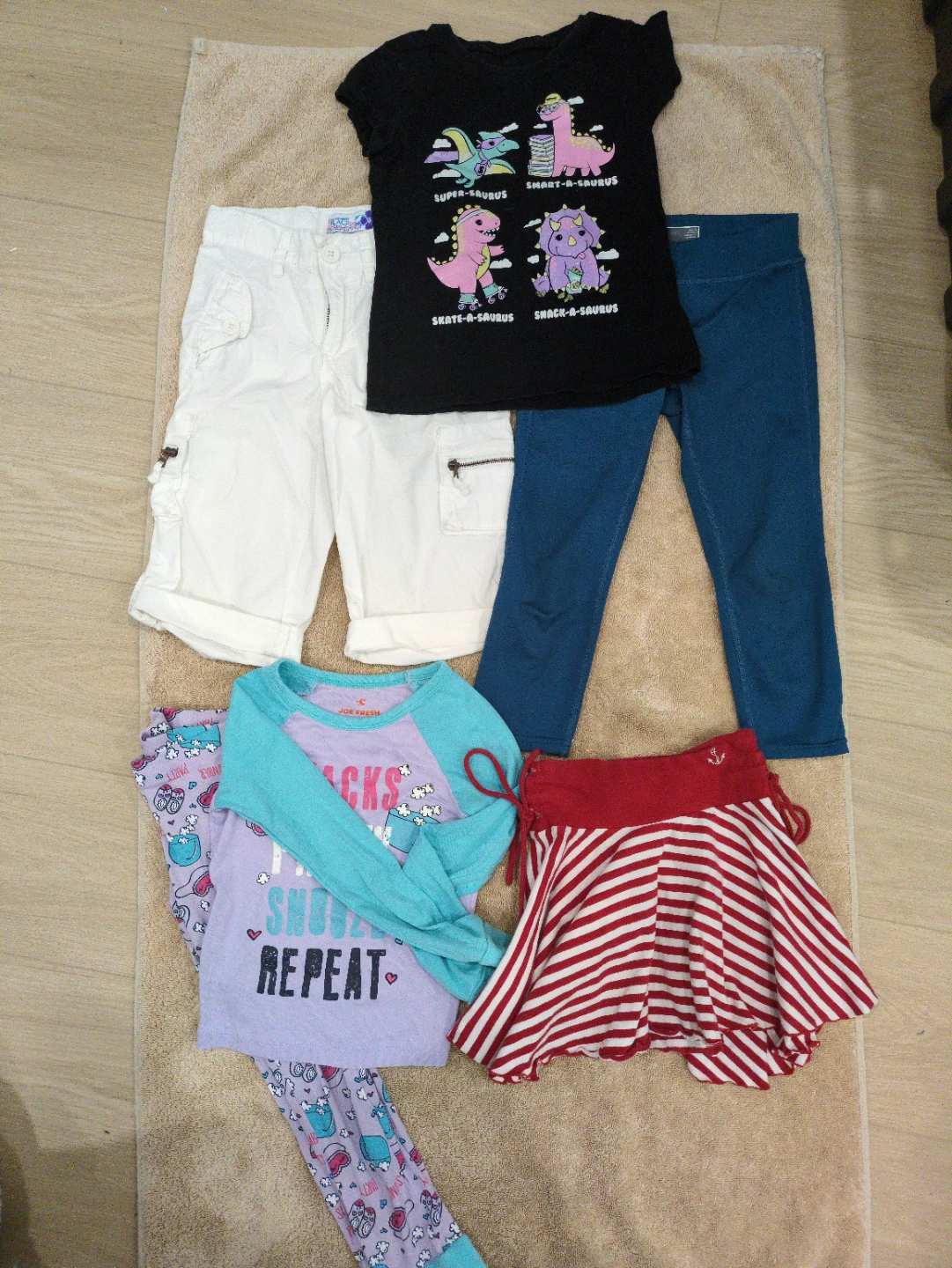Kids Clothing Bundle - T-shirts, Pants, Shorts, Skirt size 5/6