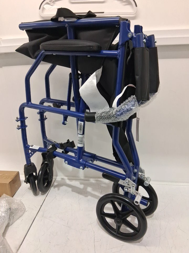 NEW: Medline Ultralight Transport Chair Wheelchair– 19" Seat - photo 2