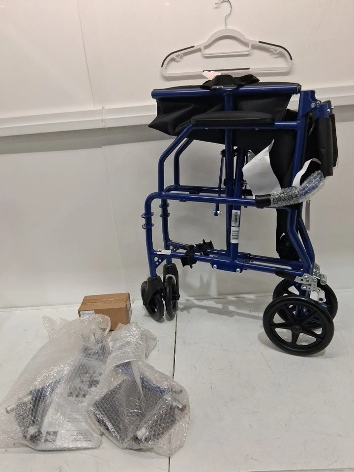 NEW: Medline Ultralight Transport Chair Wheelchair– 19" Seat - photo 3
