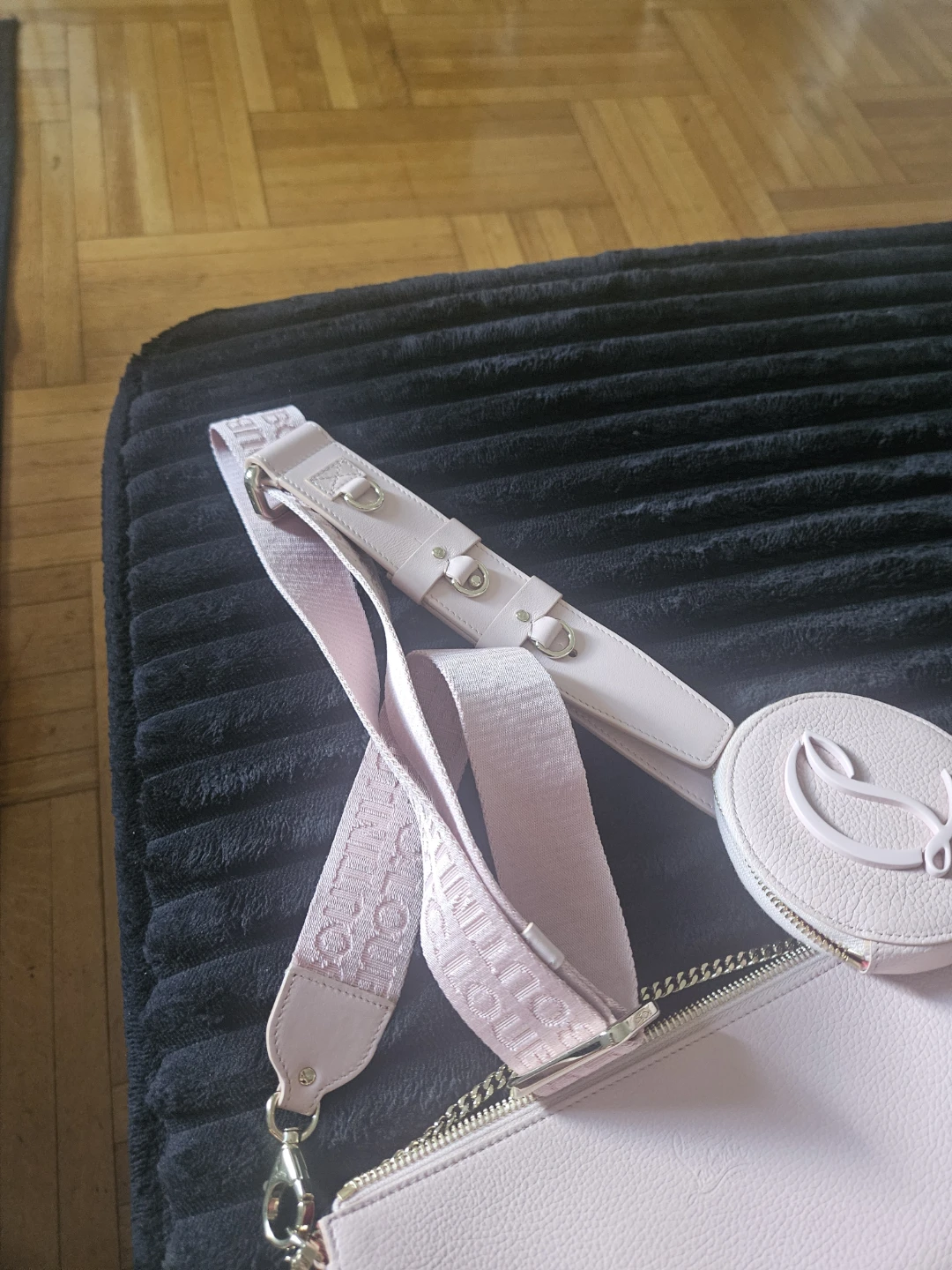 Christian Louboutin Pink Leather Crossbody Bag with Coin Pouch - photo 2