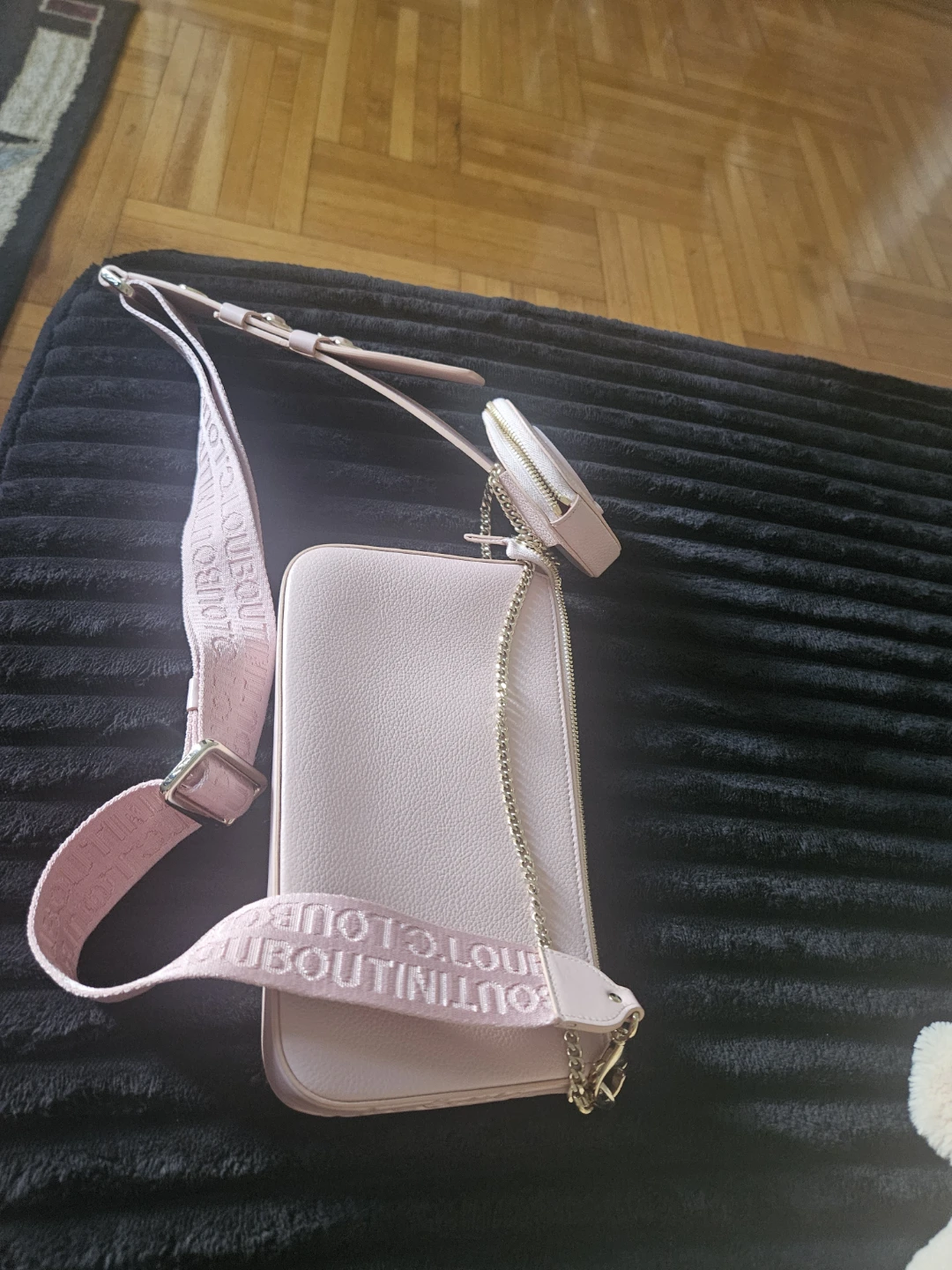 Christian Louboutin Pink Leather Crossbody Bag with Coin Pouch - photo 3